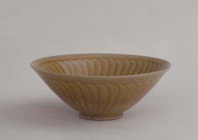 图片[1]-Blue glaze carved chrysanthemum petal bowl of Yaozhou kiln-China Archive